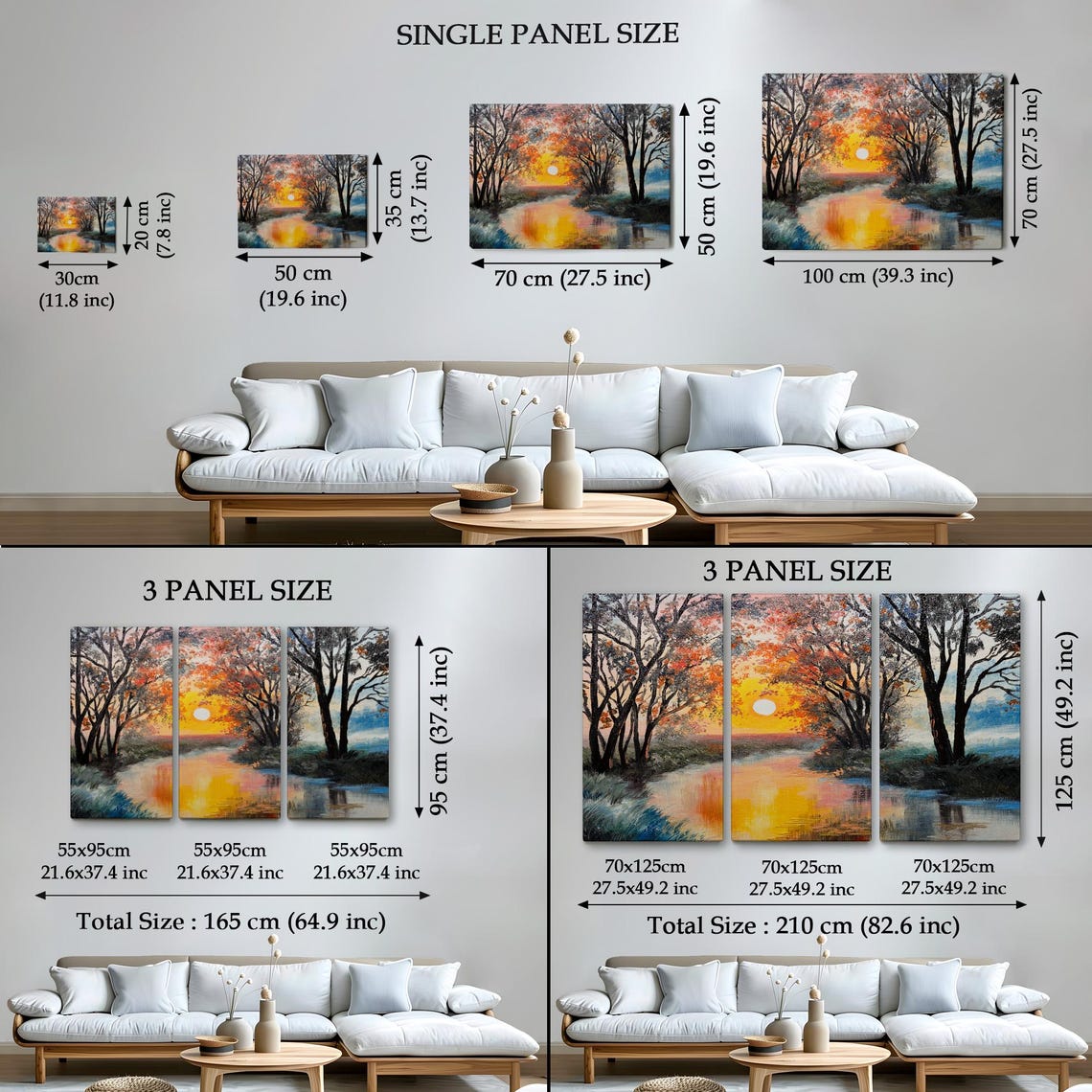 River View In Winter Snow Wall Art Nature Print Nature Art Landscape Wall Table Nature Wall Decor - Image 4