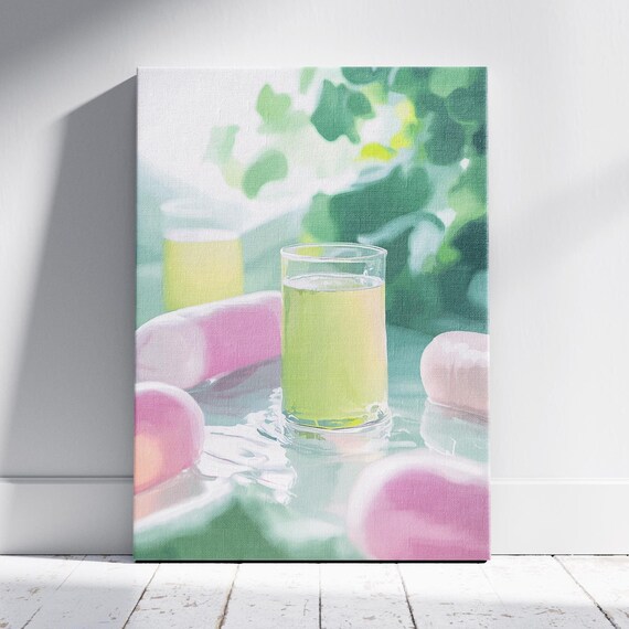 Pastel Lemonade Art Print Fruit Market Poster Lemon Kitchen Art Lemonade Glass Wall Art Lemonade Watercolor Poster Lemonade Stand Art
