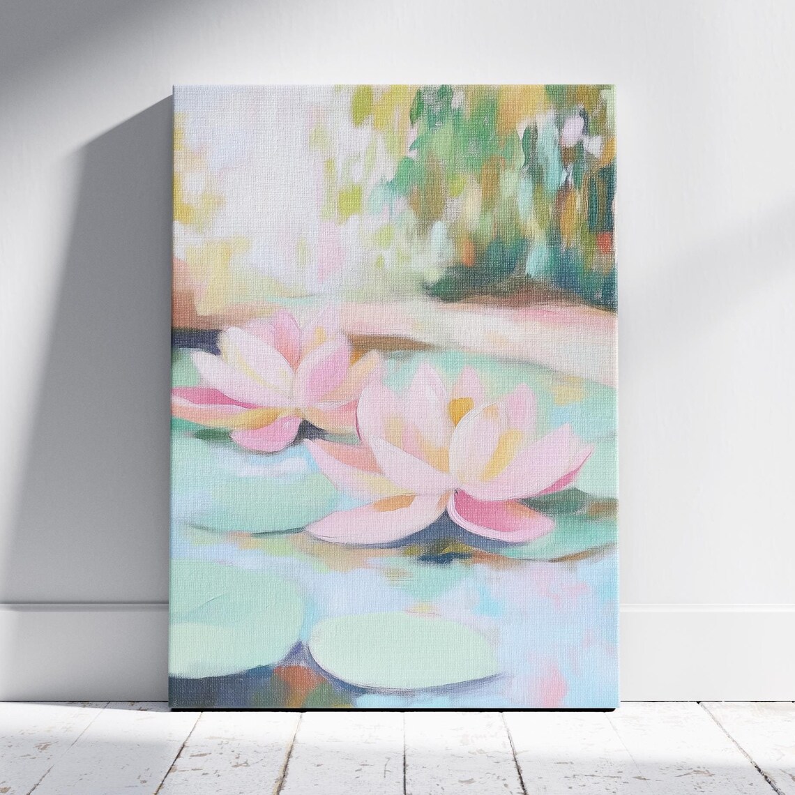 Lily Of The Valley Chinoiserie Nature Wall Art Landscape Oil Painting Porch Decor Garden Decor Wall Art Print