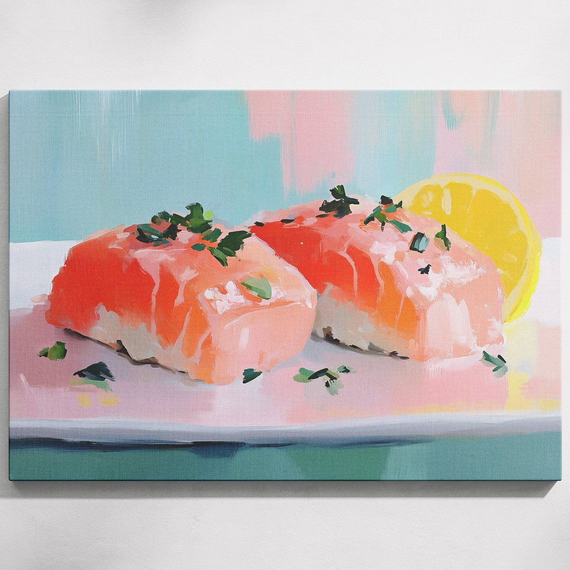 Sushi Delight Pastel Sushi Painting Sushi Art Japanese Food Sushi Wall Art Sushi Lover Sushi Watercolor Asian Food Japanese Cuisine
