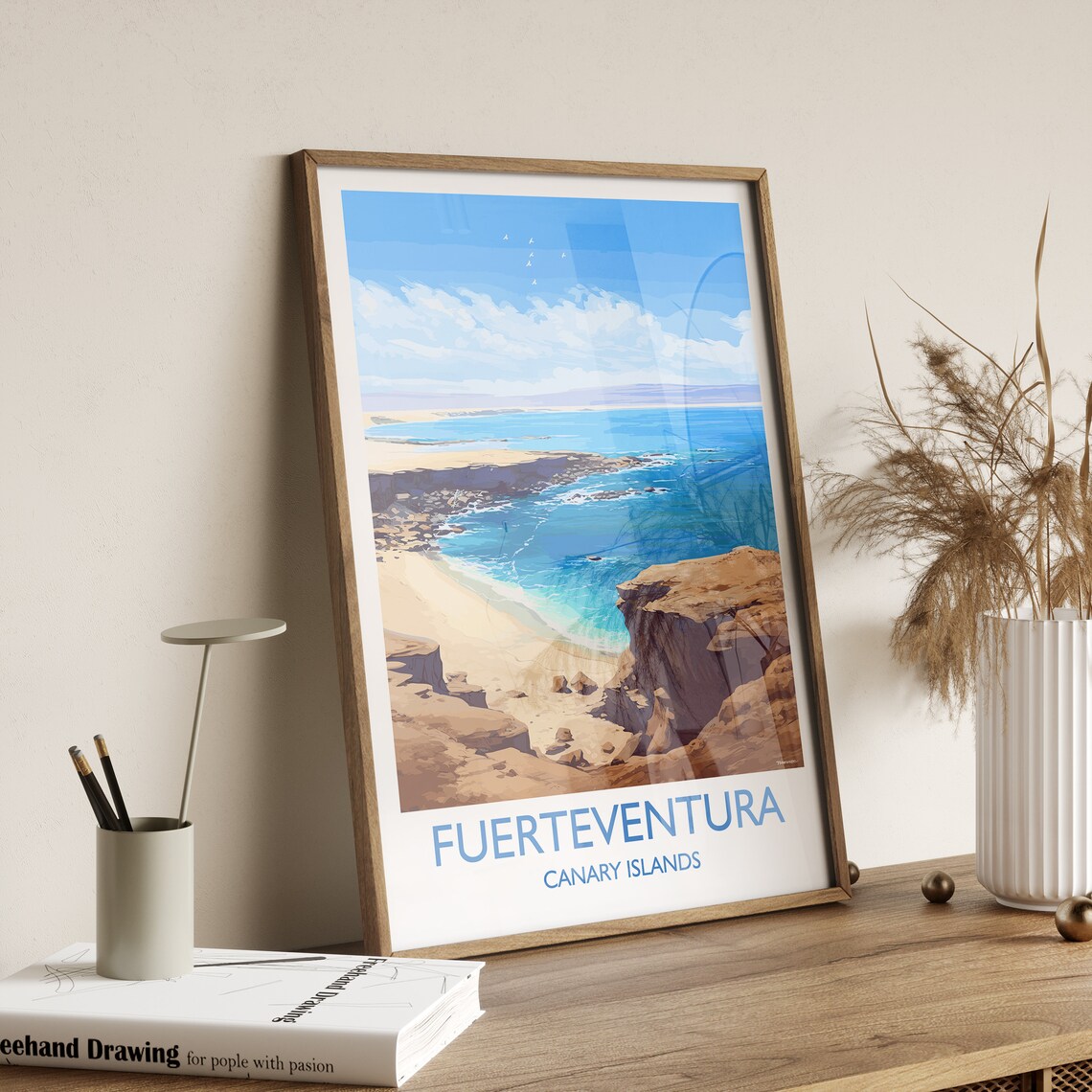 Fuerteventura Travel Poster, Canary Islands Art Print - Image 3