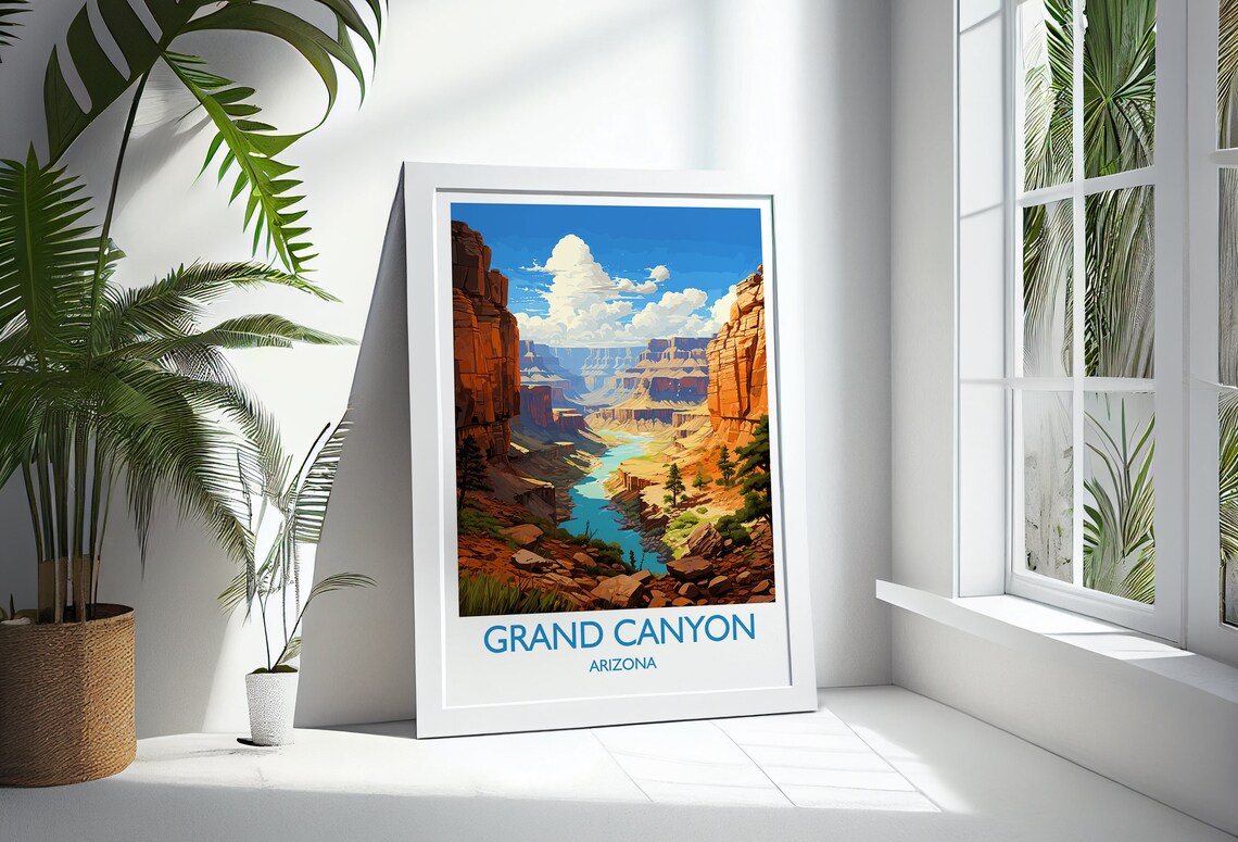 Grand Canyon Travel Poster, Arizona National Park Art Print - Image 3