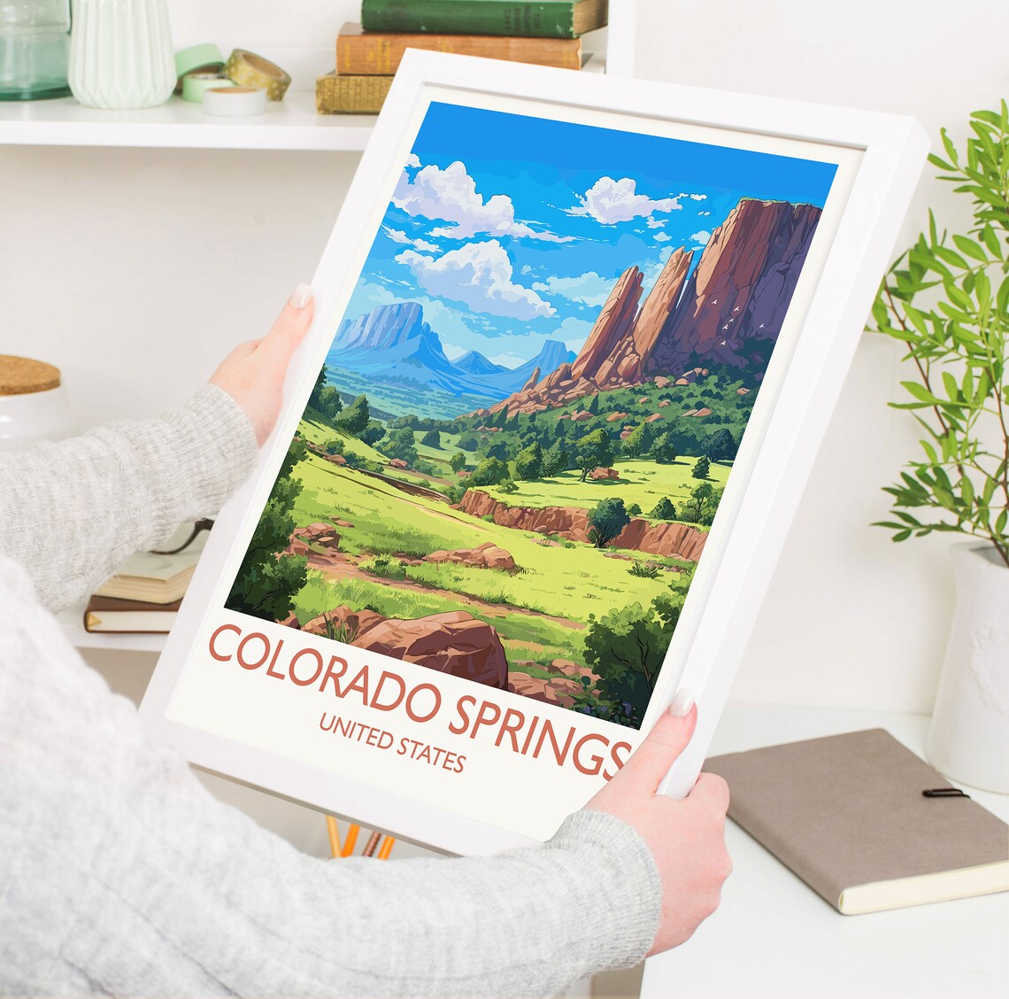 Colorado Springs Red Rocks Garden of the Gods Vista Travel Poster - Image 5