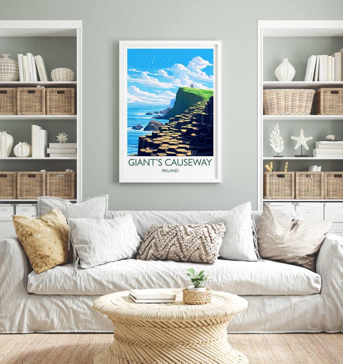Giants Causeway Ireland Basalt Columns Coastal Wonder Art Poster - Image 4