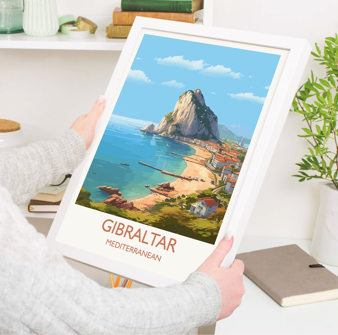 Gibraltar Travel Poster, Mediterranean Place Print - Image 5
