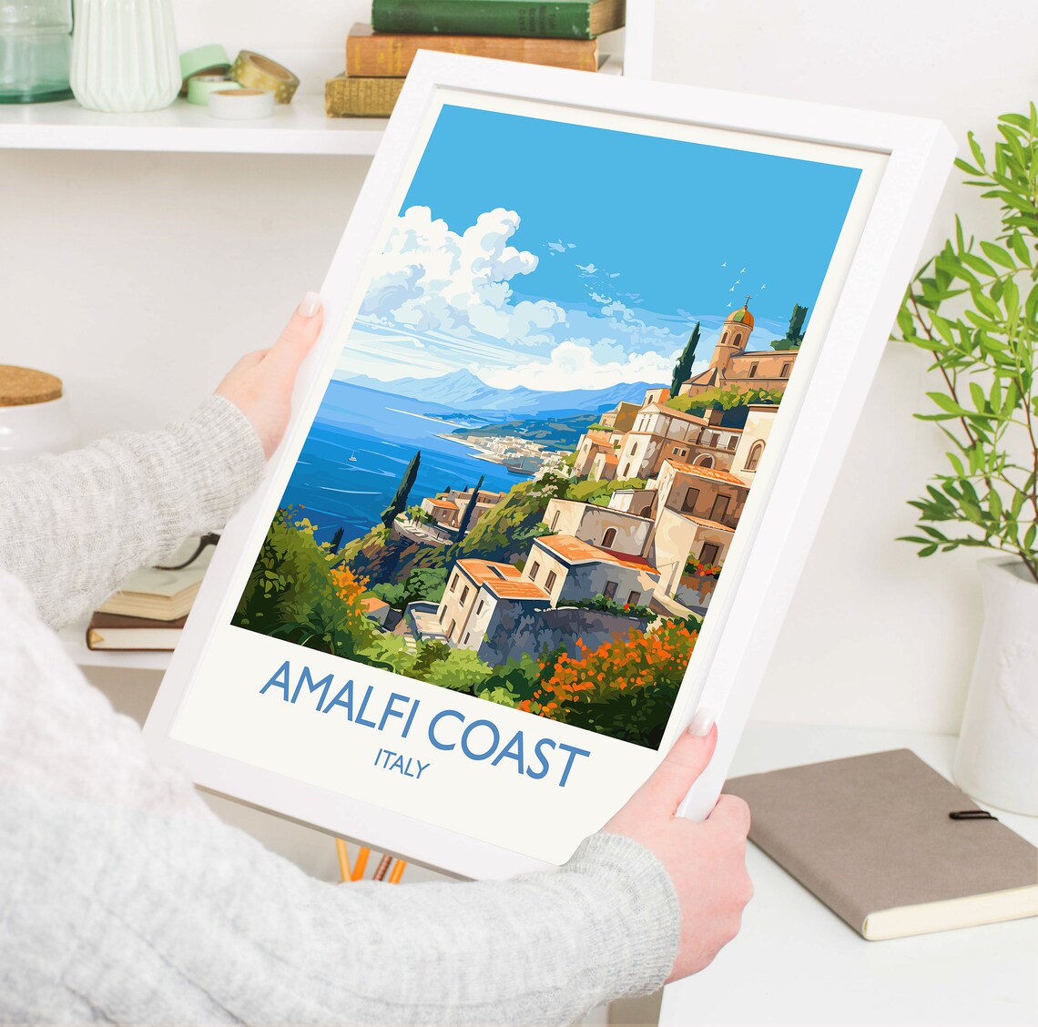 Amalfi Coast Travel Poster, Italy Travel Art - Image 5