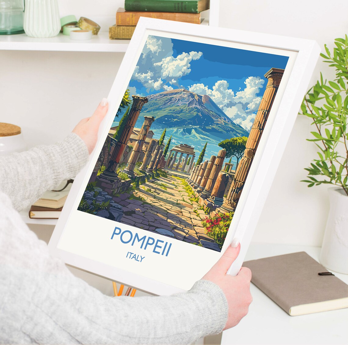Pompeii Vintage Travel Poster, Italy Art Print - Image 3