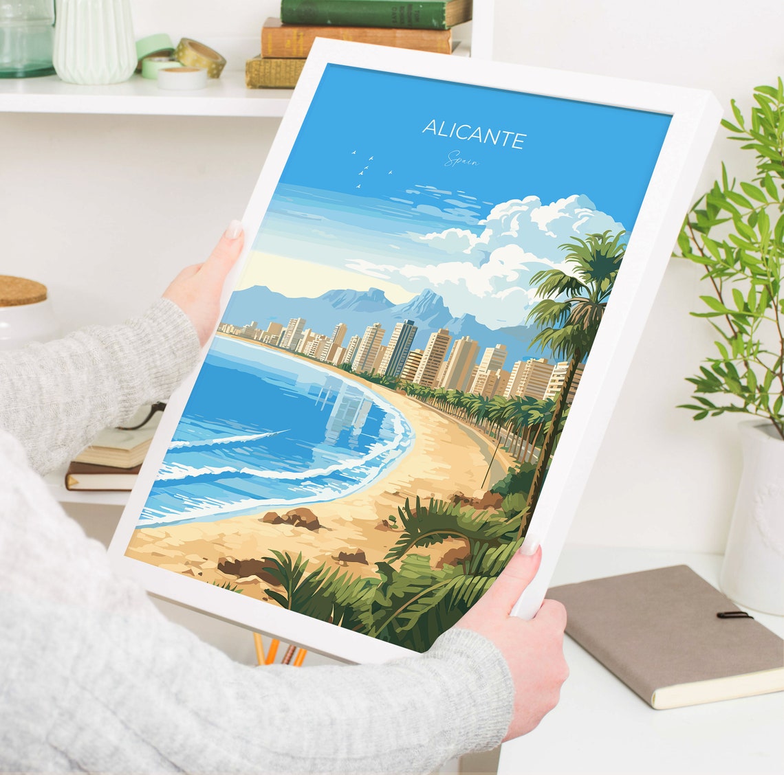 Alicante Travel Print Wall Art Travel Poster Of Alicante Spain Alicante Art Gift Spanish Coast Art - Image 5