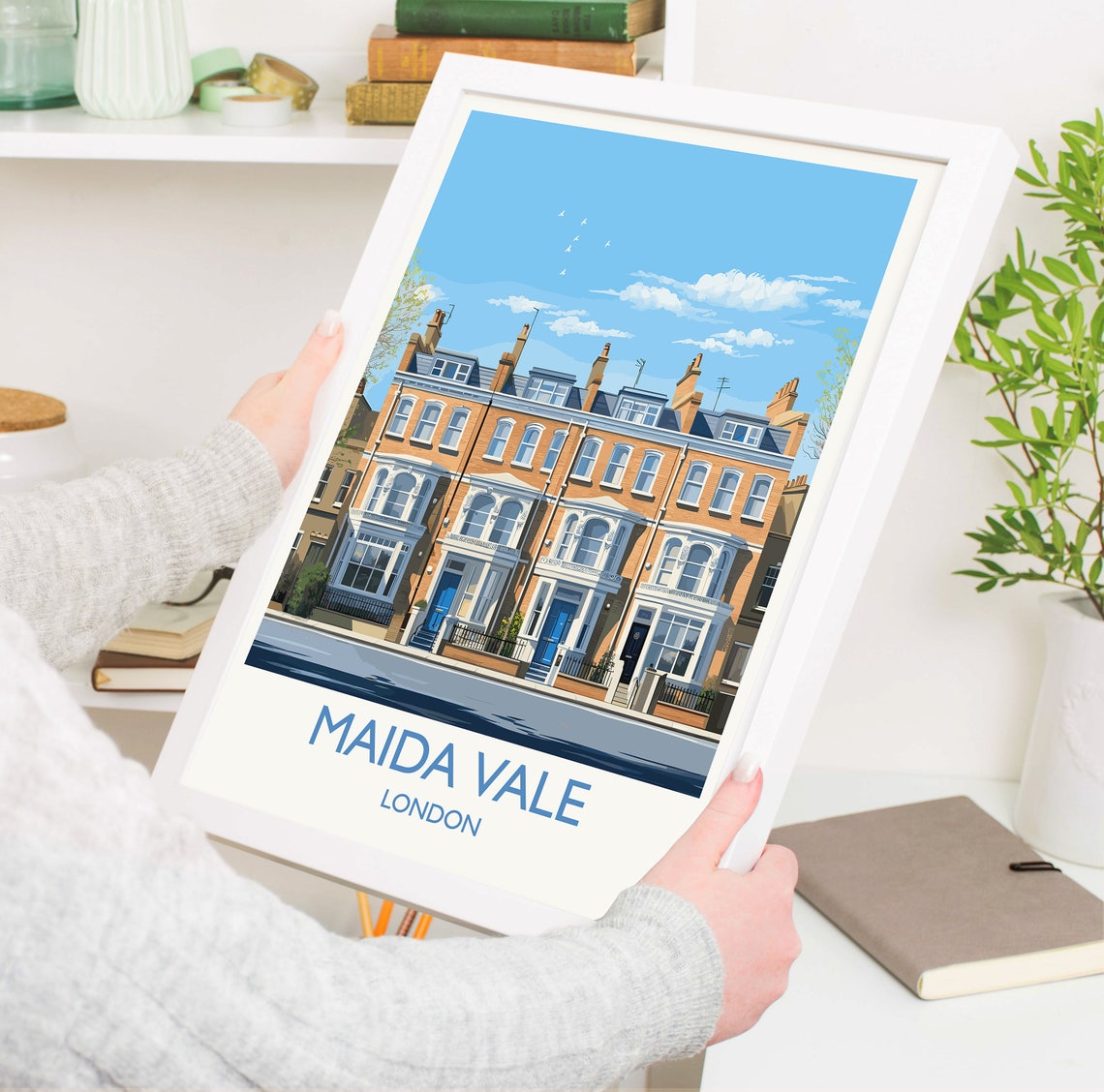 Maida Vale London Victorian Terraces Blue Doors Travel Poster - Image 5