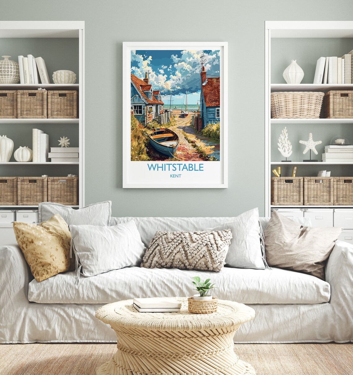 Whitstable Travel Poster, Kent Coast Art Print - Image 4