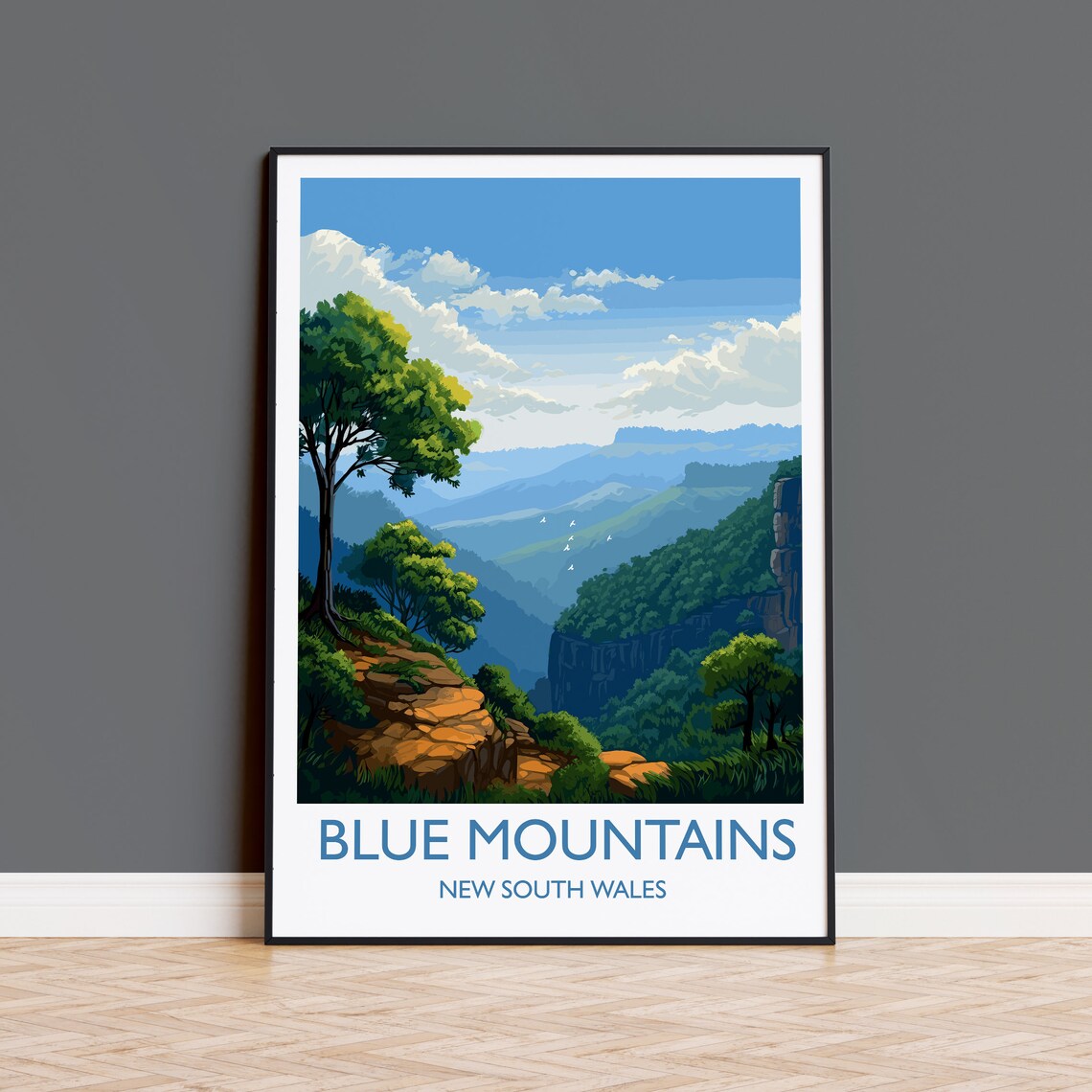 Blue Mountains Travel Poster, New South Wales