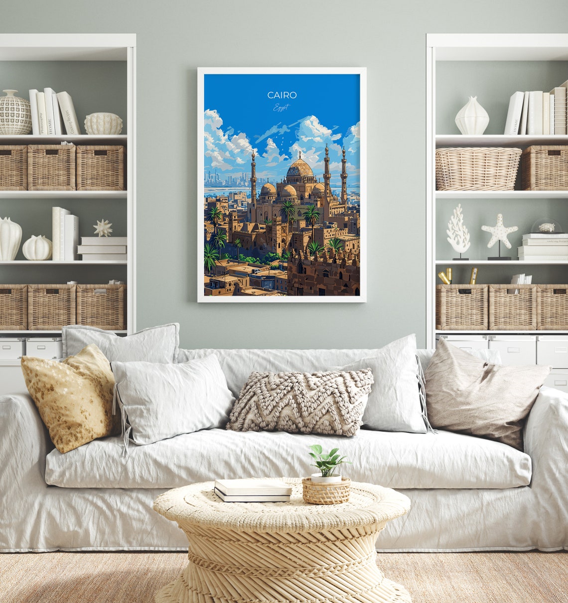 Cairo Egypt Golden Dome Mosque Historic Quarter Travel Poster - Image 2