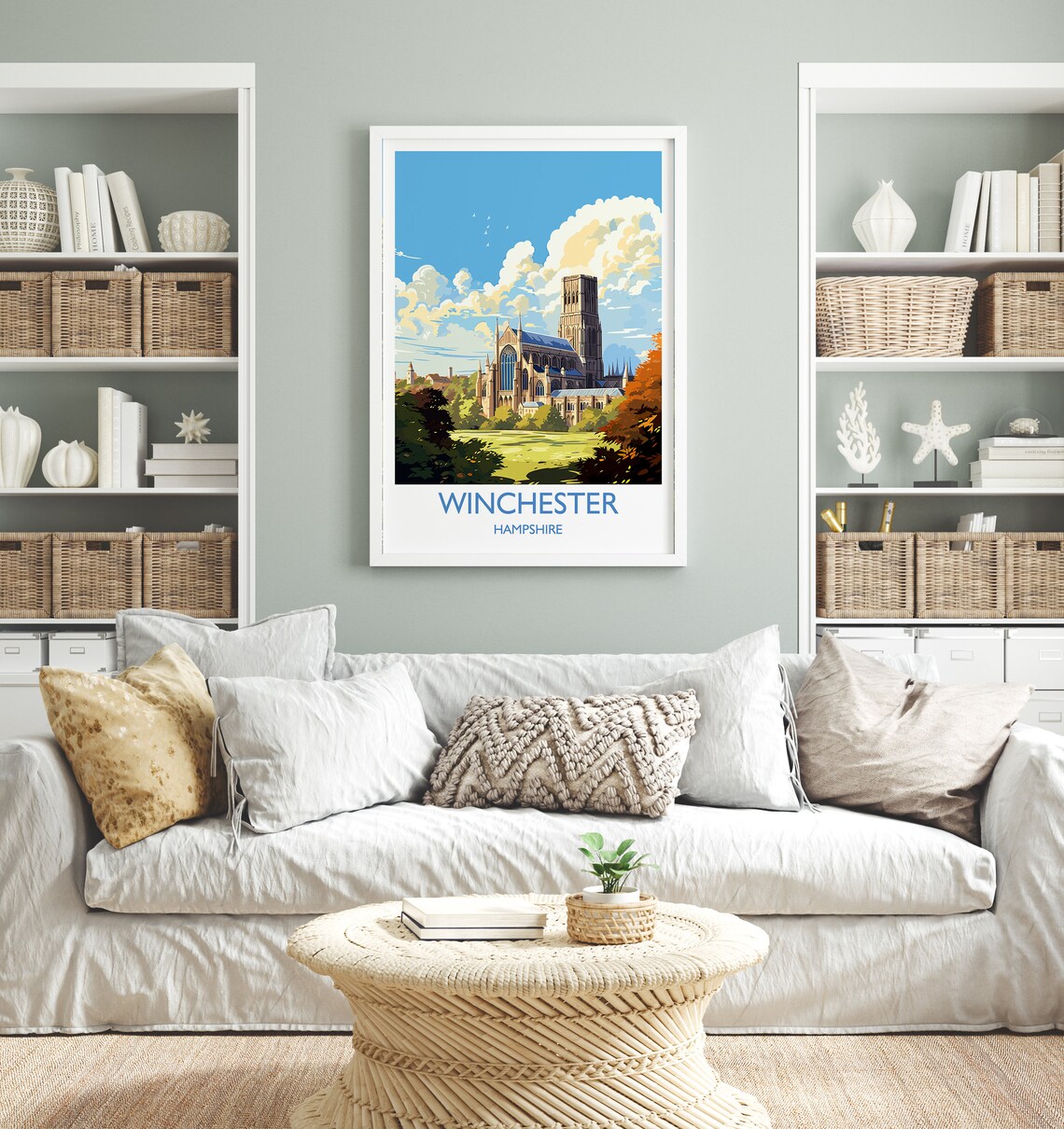Winchester Travel Poster, England Hampshire Art Print - Image 4