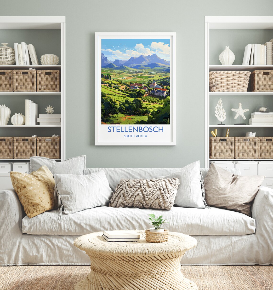 Stellenbosch Travel Poster, South Africa Wine Region - Image 4