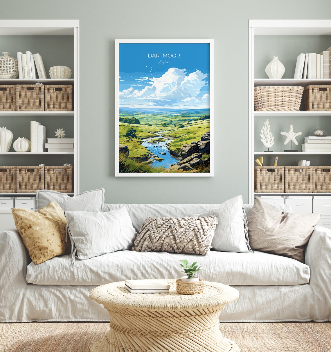 Dartmoor Travel Poster, English Countryside View - Image 4