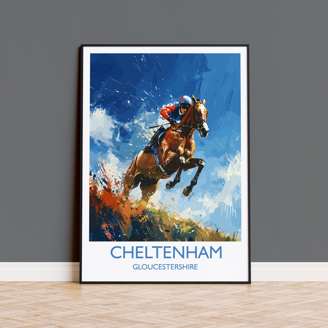 Cheltenham Travel Poster, Gloucestershire England Art Print