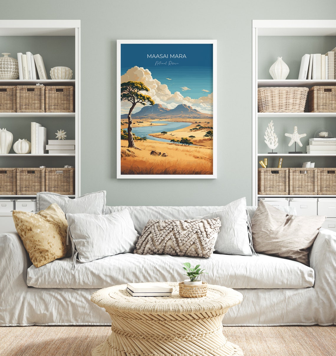 Maasai Mara Travel Print Wall Art Travel Poster Of Maasai Mara Kenya Gift Maasai Mara National Reserve Africa Art Gift - Image 4