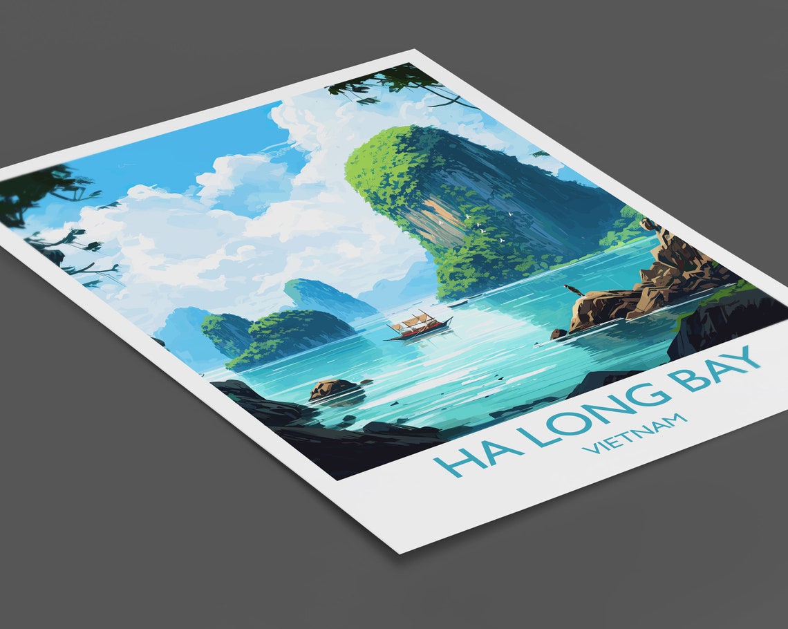 Ha Long Bay Travel Poster, Vietnam Asia - Image 2