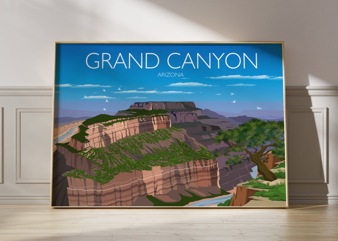 Travel Poster Of Grand Canyon Travel Print Of Grand Canyon Arizona Usa Limited Edition - Image 3