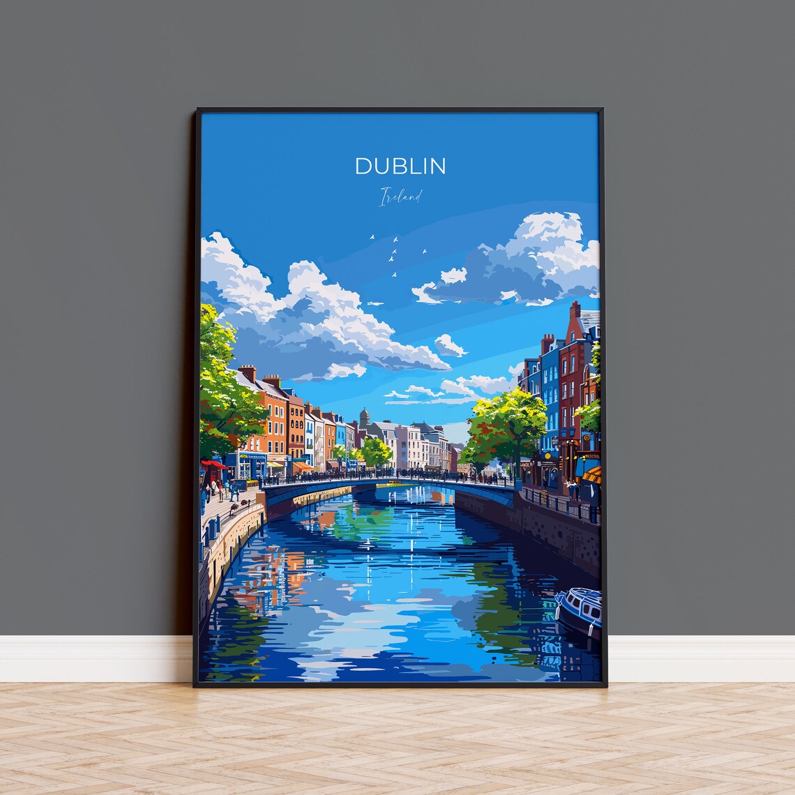 Dublin Art Lovers Gift, Ireland Travel Poster
