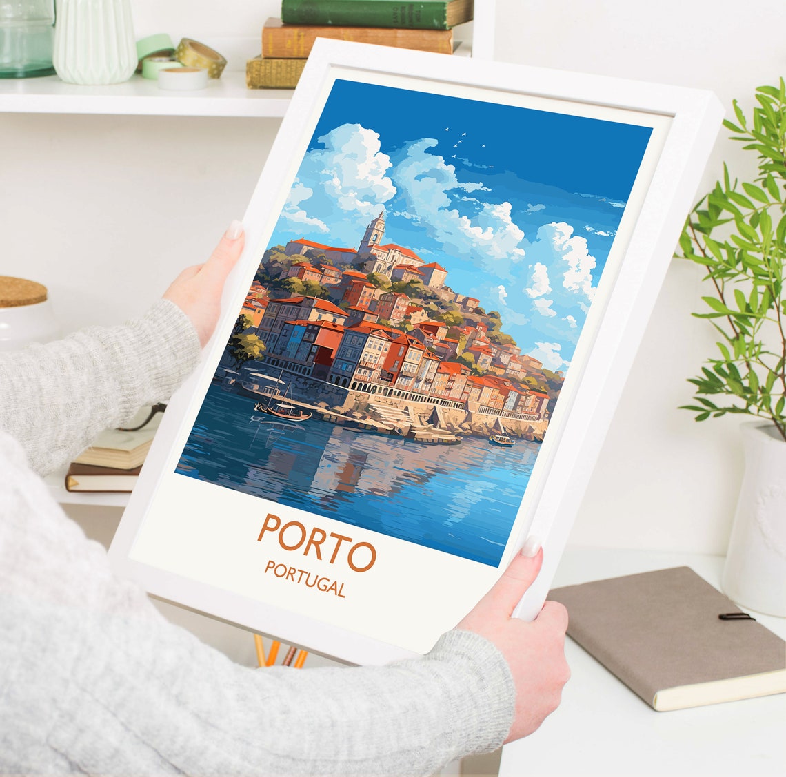 Porto Travel Print Travel Poster Of Porto Portugal Porto Art Gift Wall Art Print - Image 5