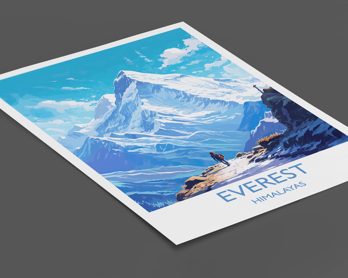 Everest Travel Poster, Himalayas Art Print - Image 2