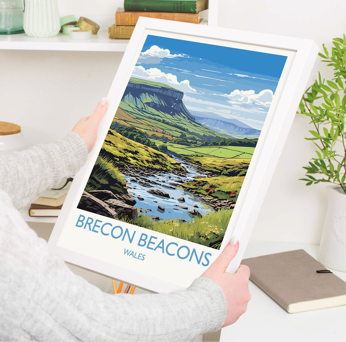 Brecon Beacons Travel Poster, Wales Art Print - Image 5