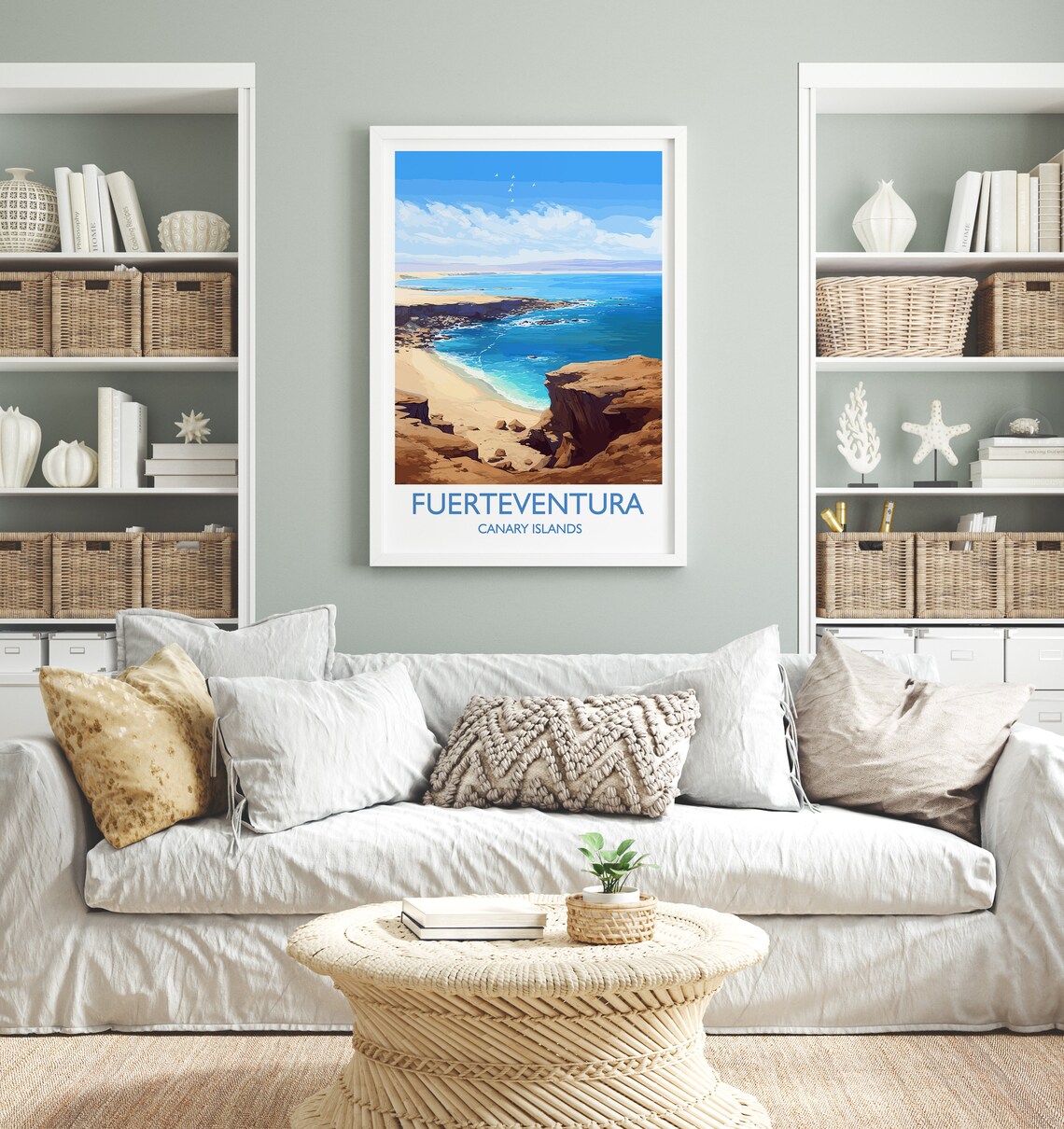 Fuerteventura Travel Poster, Canary Islands Art Print - Image 4