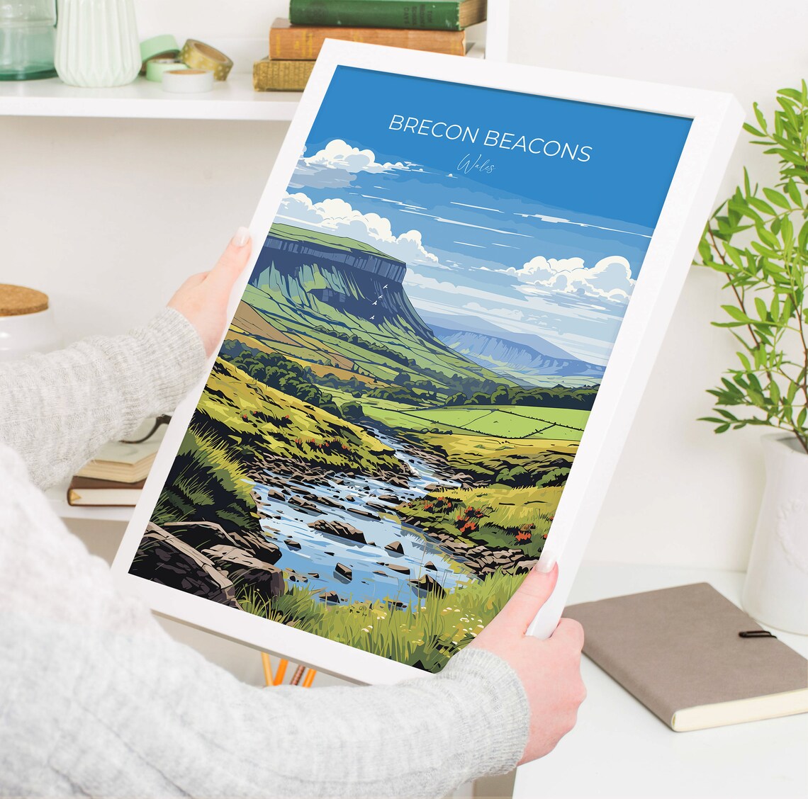 Brecon Beacons Travel Poster, Wales Wall Art Print - Image 5