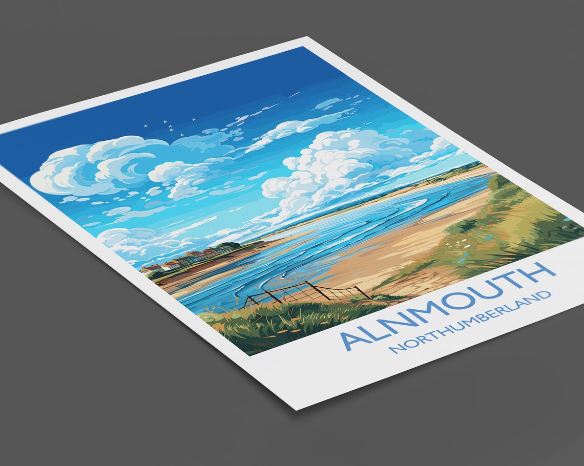 Alnmouth Travel Poster, Northumberland England - Image 2