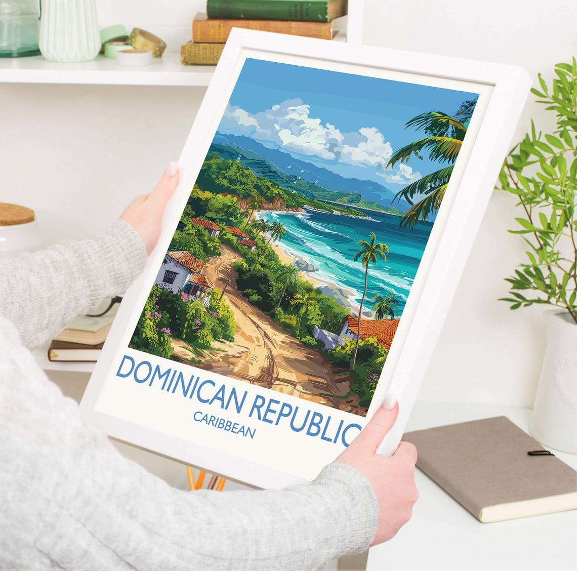 Dominican Republic Travel Print Travel Poster Of Dominican Republic Dominican Republic Art Lovers Gift Caribbean Gift Wall Art Print - Image 3