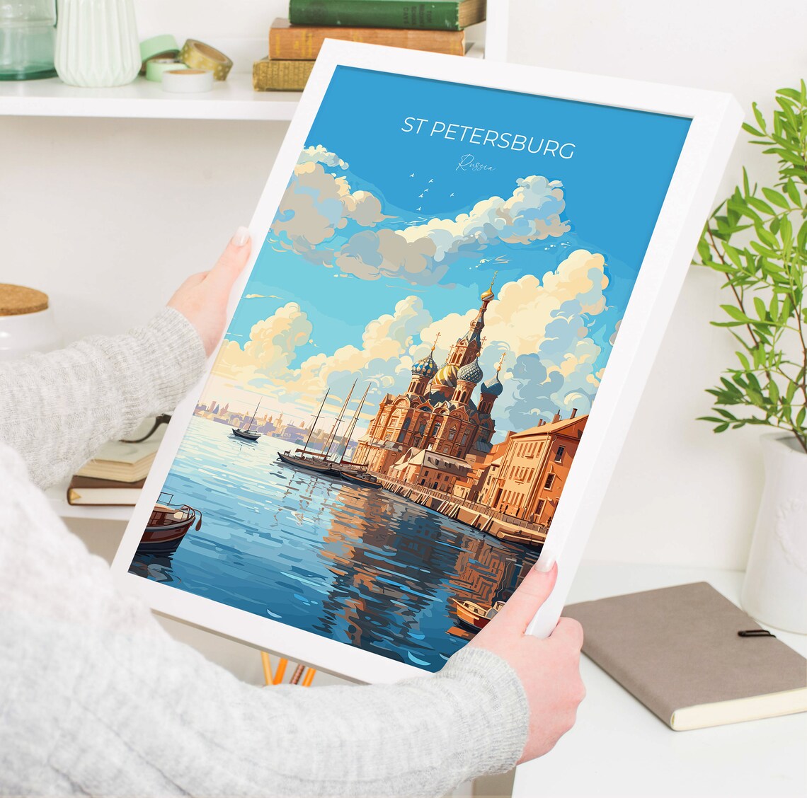 St Petersburg Travel Poster, Russia City View - Image 5