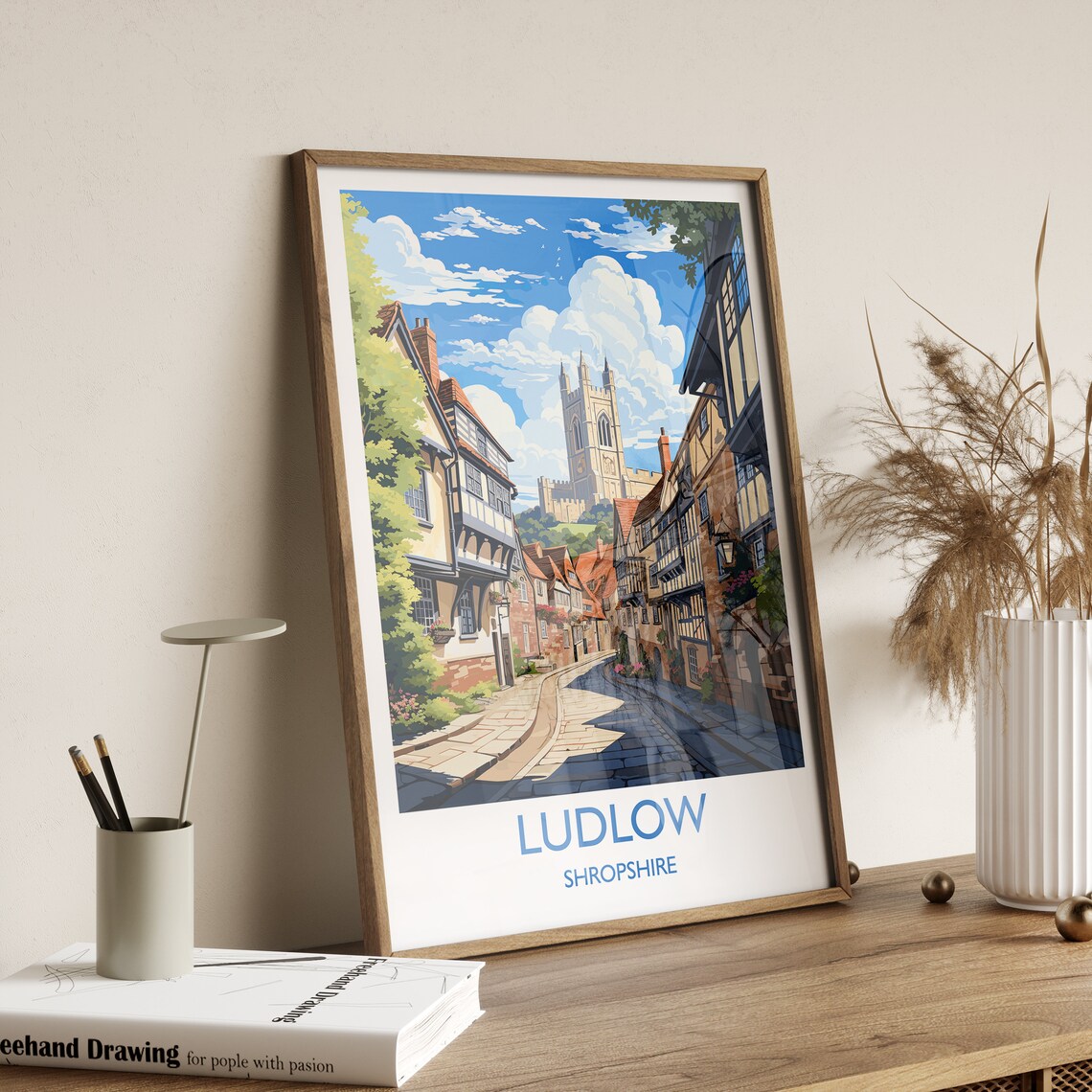 Ludlow Travel Poster, England Shropshire Art Print - Image 2