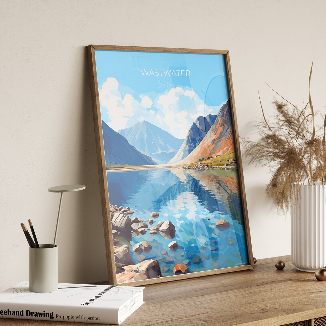 Wastwater Travel Poster, England Cumbria Lake District - Image 2