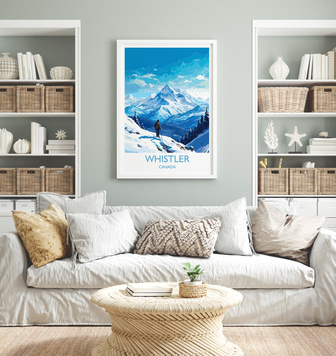 Whistler Wall Art Travel Poster Travel Print Of Whistler Ski Poster Whistler Art Gift Canada Ski Art Travel Gift - Image 4