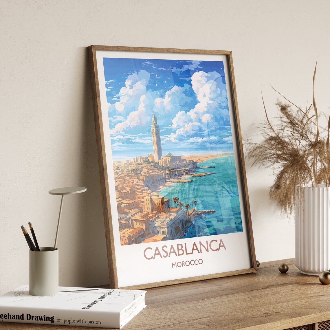 Casablanca Travel Poster, Morocco City Art Print - Image 3