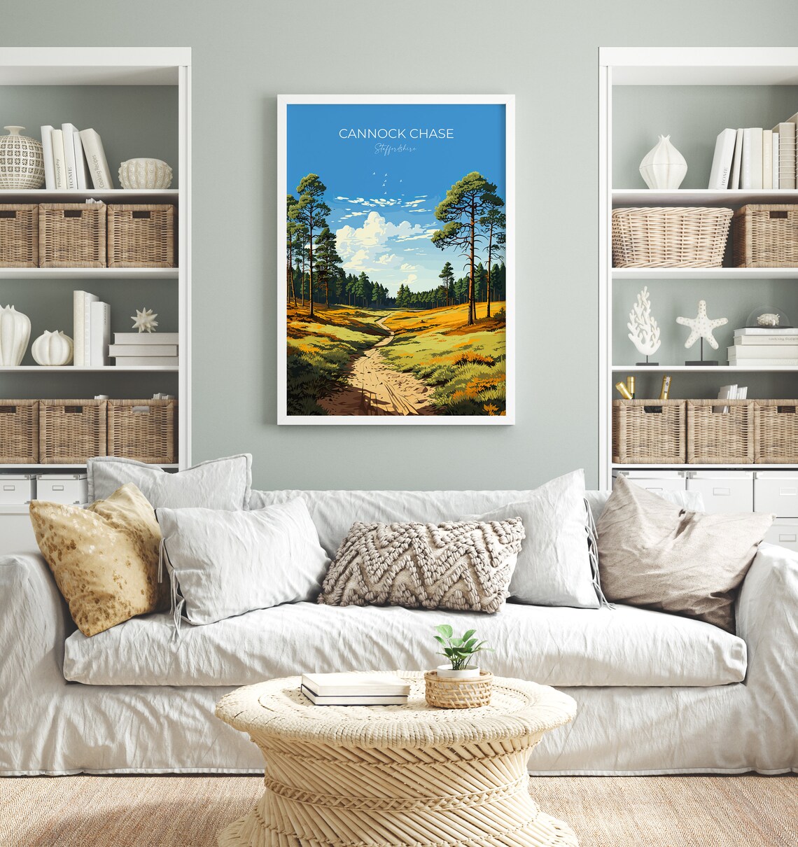 Cannock Chase Travel Print Travel Poster Of Cannock Chase England Staffordshire Art Cannock Chase Art Lovers Gift Wall Art Print - Image 4