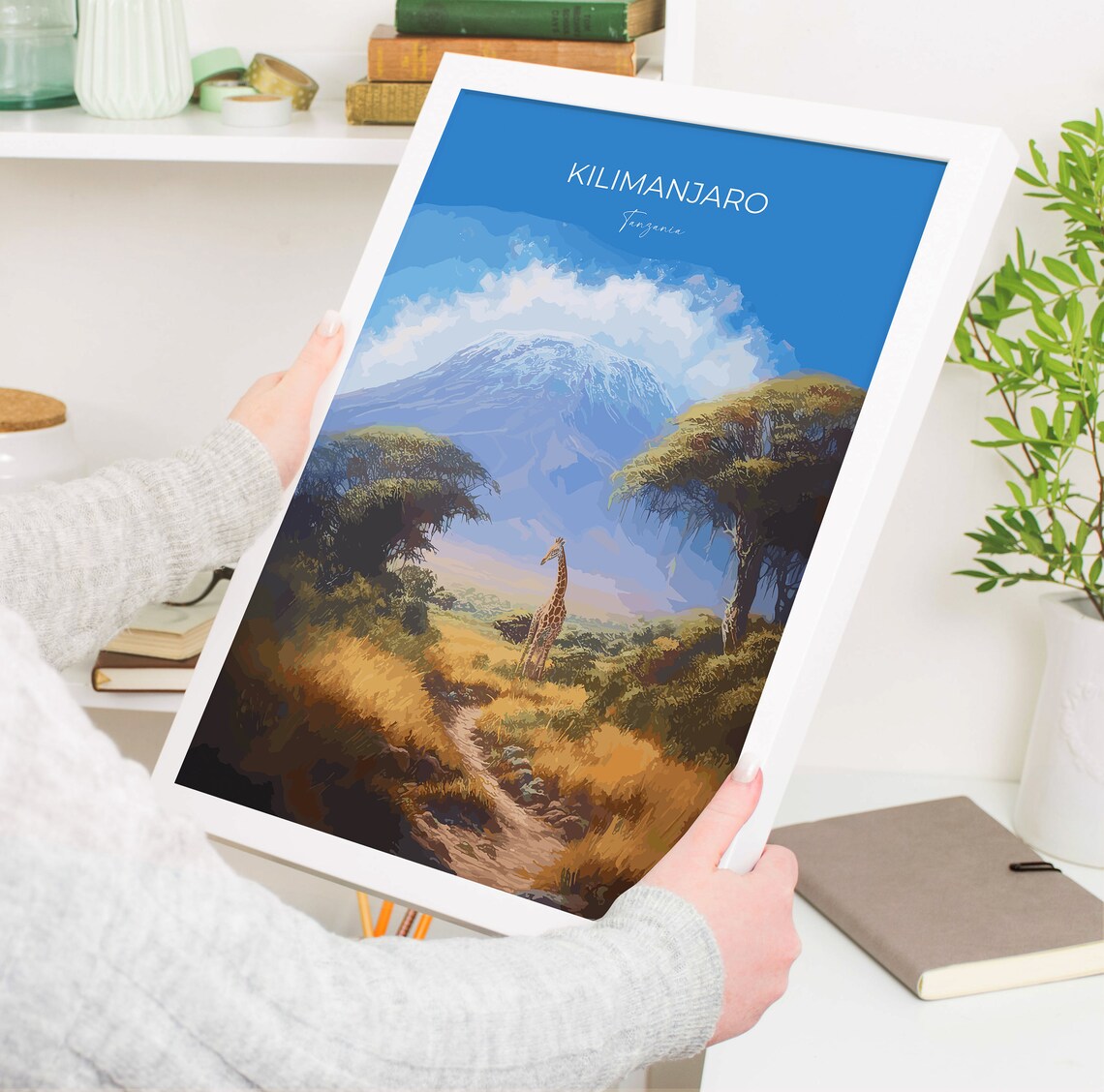 Mount Kilimanjaro Travel Poster, Tanzania Art Print - Image 5