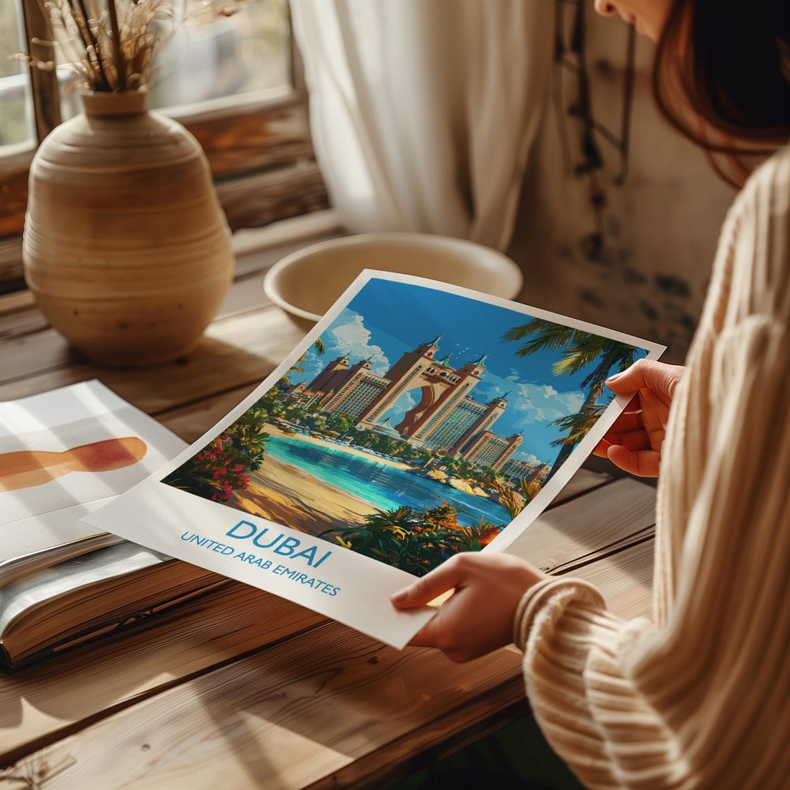 Atlantis The Palm Dubai Resort Travel Poster With White Border - Image 2
