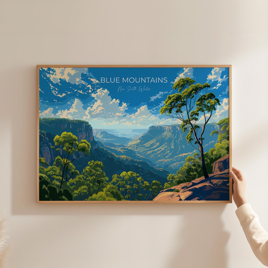 Blue Mountains New South Wales Canyon Viewpoint Travel Poster - Image 2