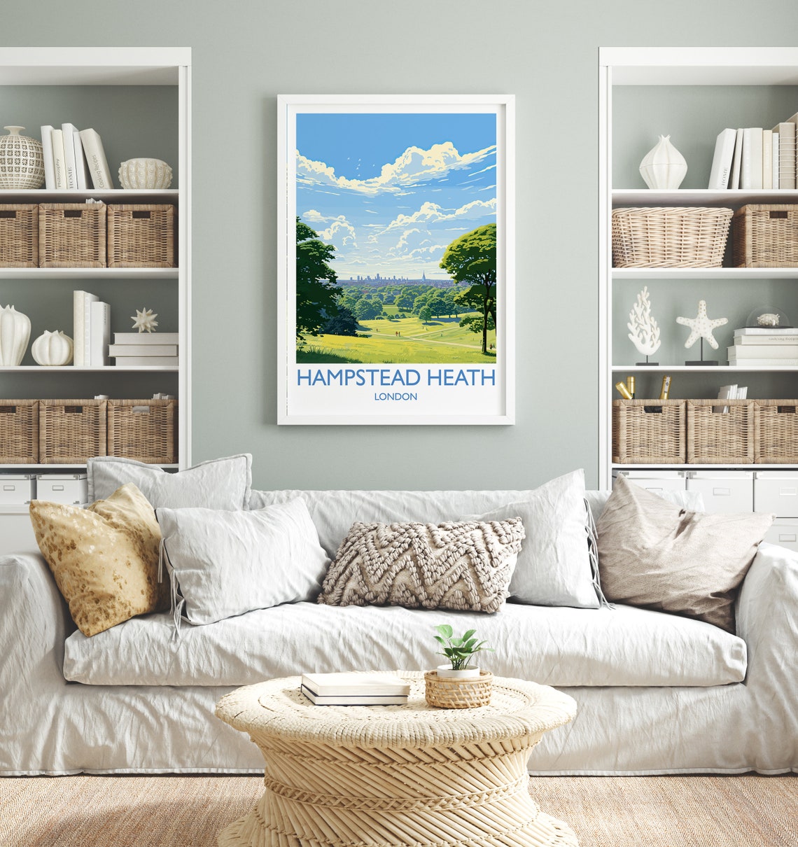 Hampstead Heath Travel Poster Travel Print Of Hampstead Heath London Poster Hampstead Heath Art Gift London Art Lovers Uk Travel Gift - Image 4
