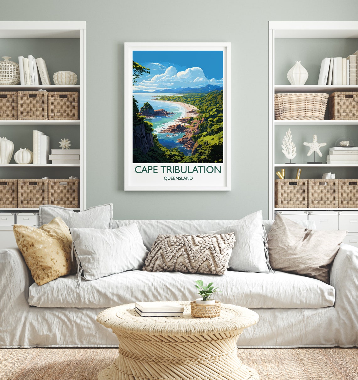 Cape Tribulation Queensland Rocky Bay Rainforest Cliffs Travel Poster - Image 4
