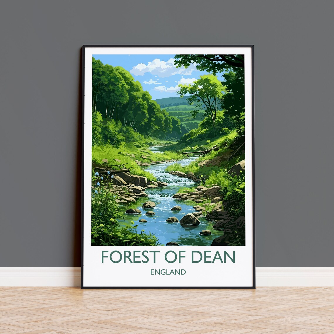 Forest Of Dean Travel Poster, England Travel Art