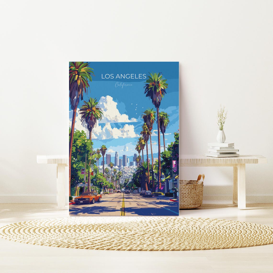 Los Angeles Travel Poster Travel Print Of Los Angeles California Los Angeles Art Lovers Gift Usa Gift Wall Art Print - Image 2