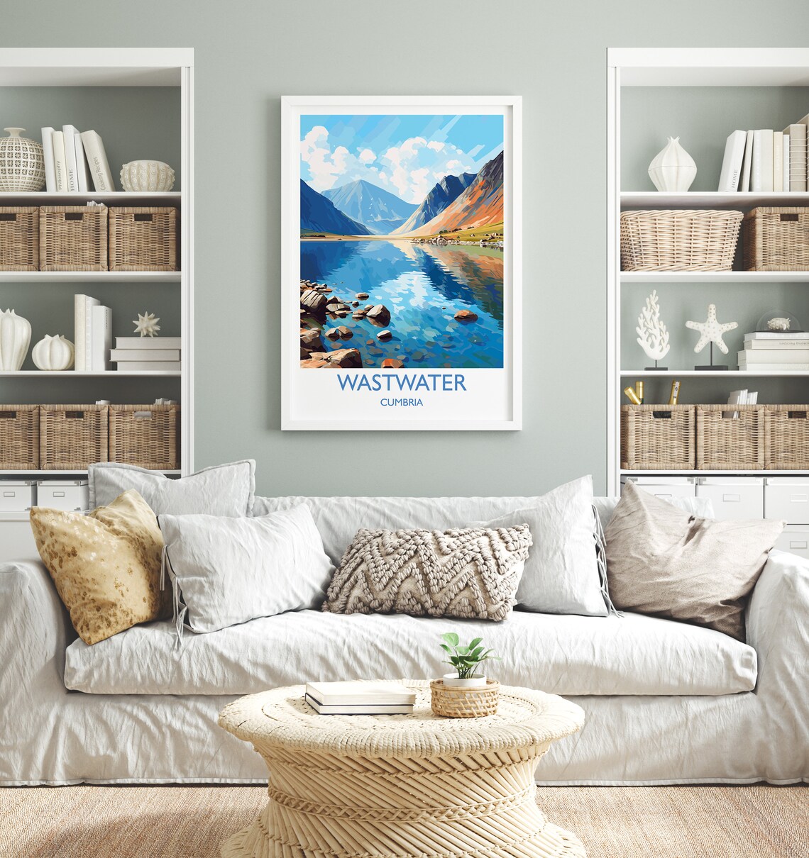 Wastwater Travel Poster, Lake District Art Print - Image 4