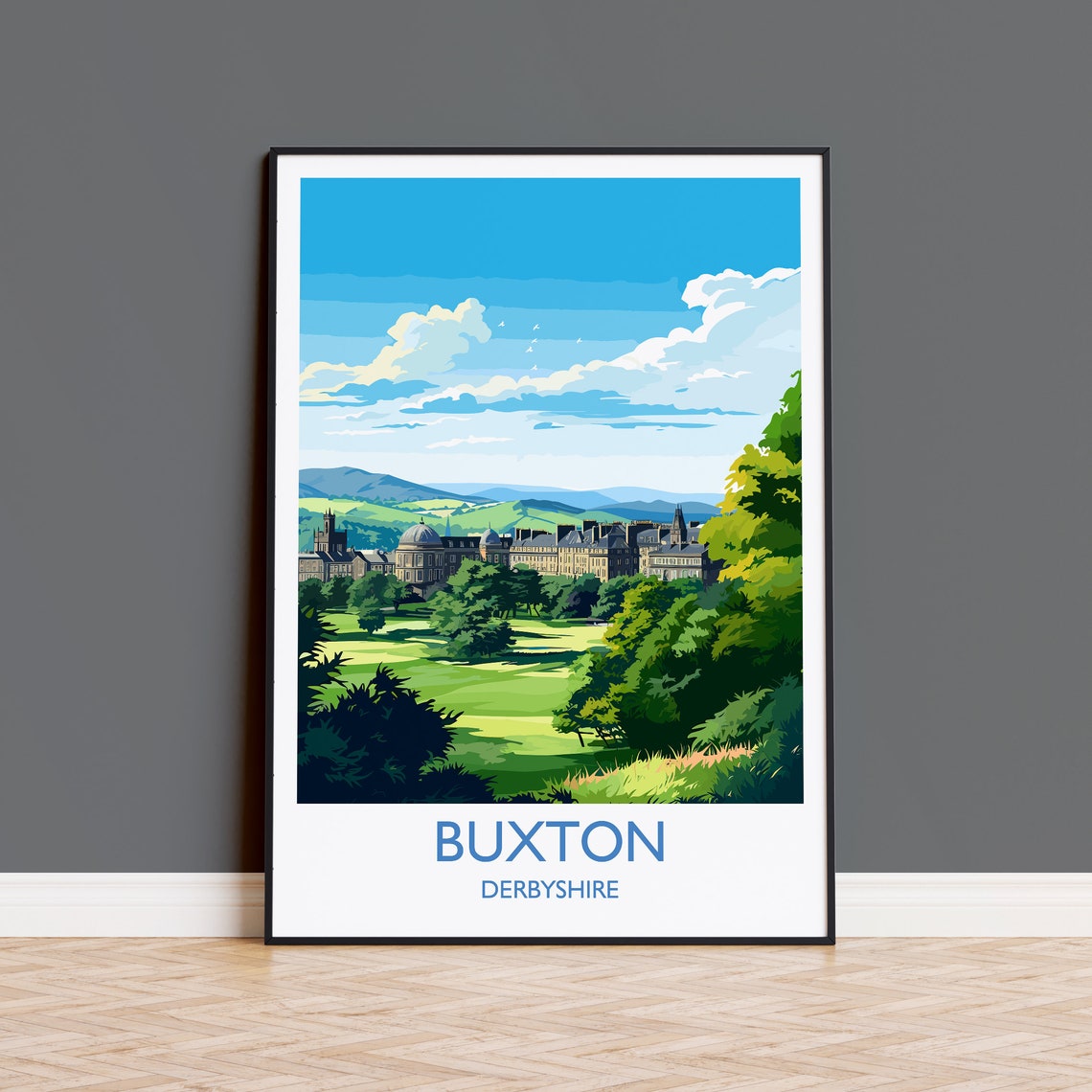 Buxton Derbyshire Crescent Building Peak District Town Poster