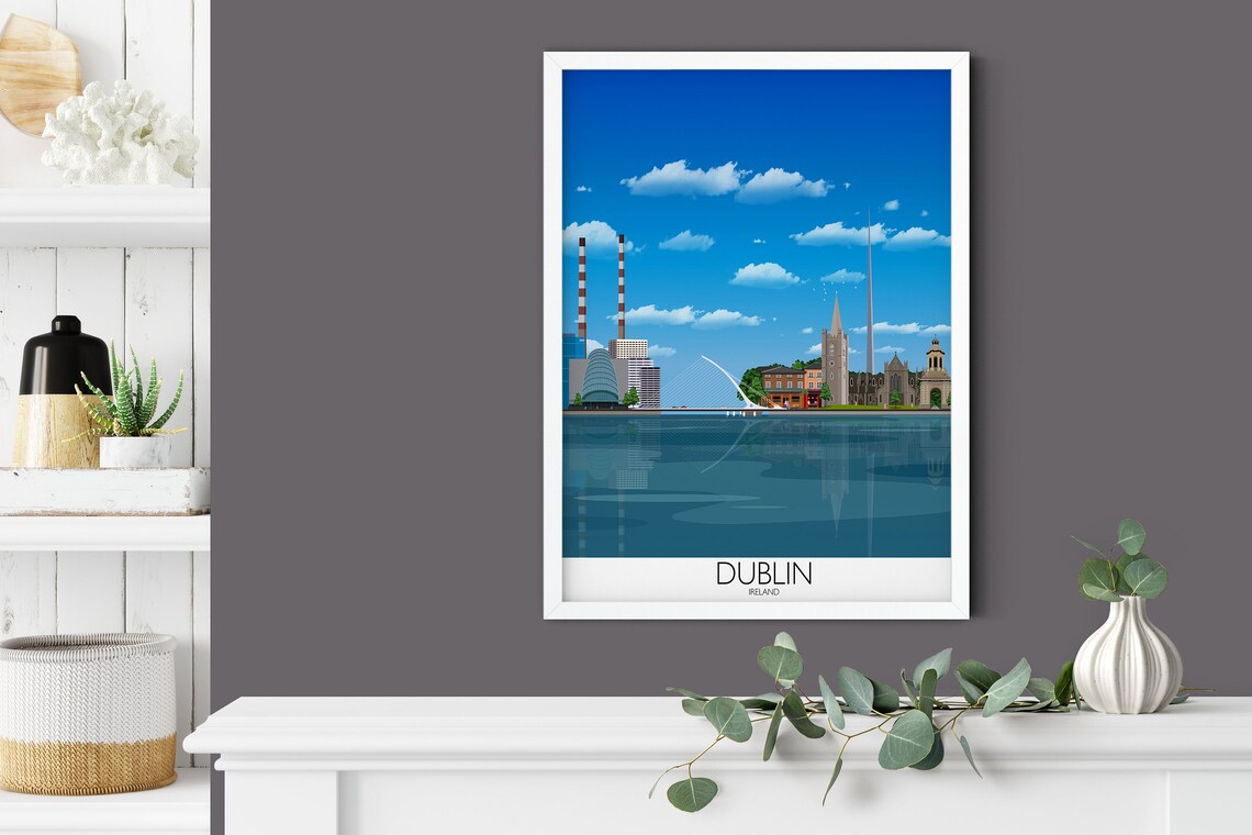 Dublin Travel Poster, Ireland City Print - Image 4