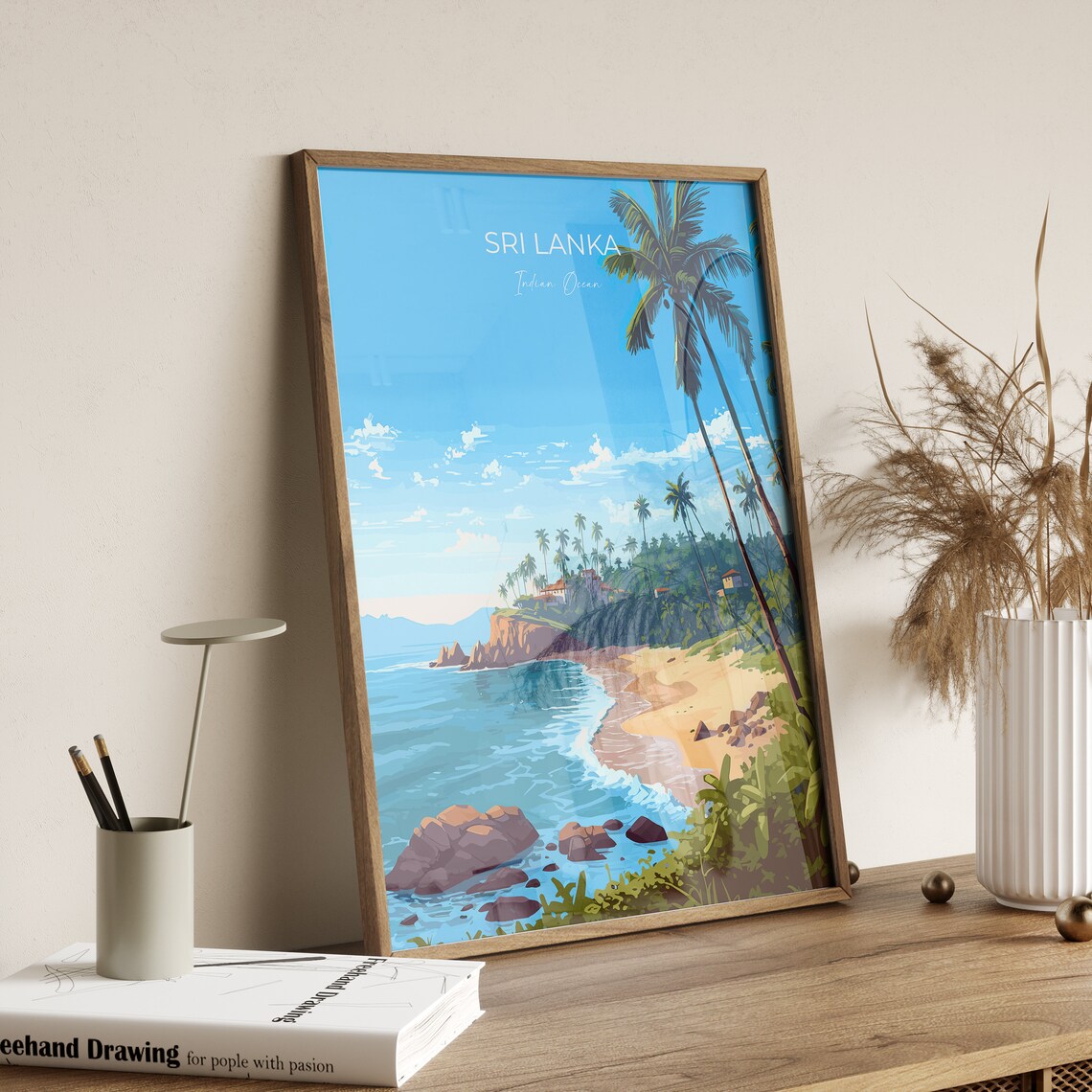 Sri Lanka Travel Poster, Asia Destination Art Print - Image 2