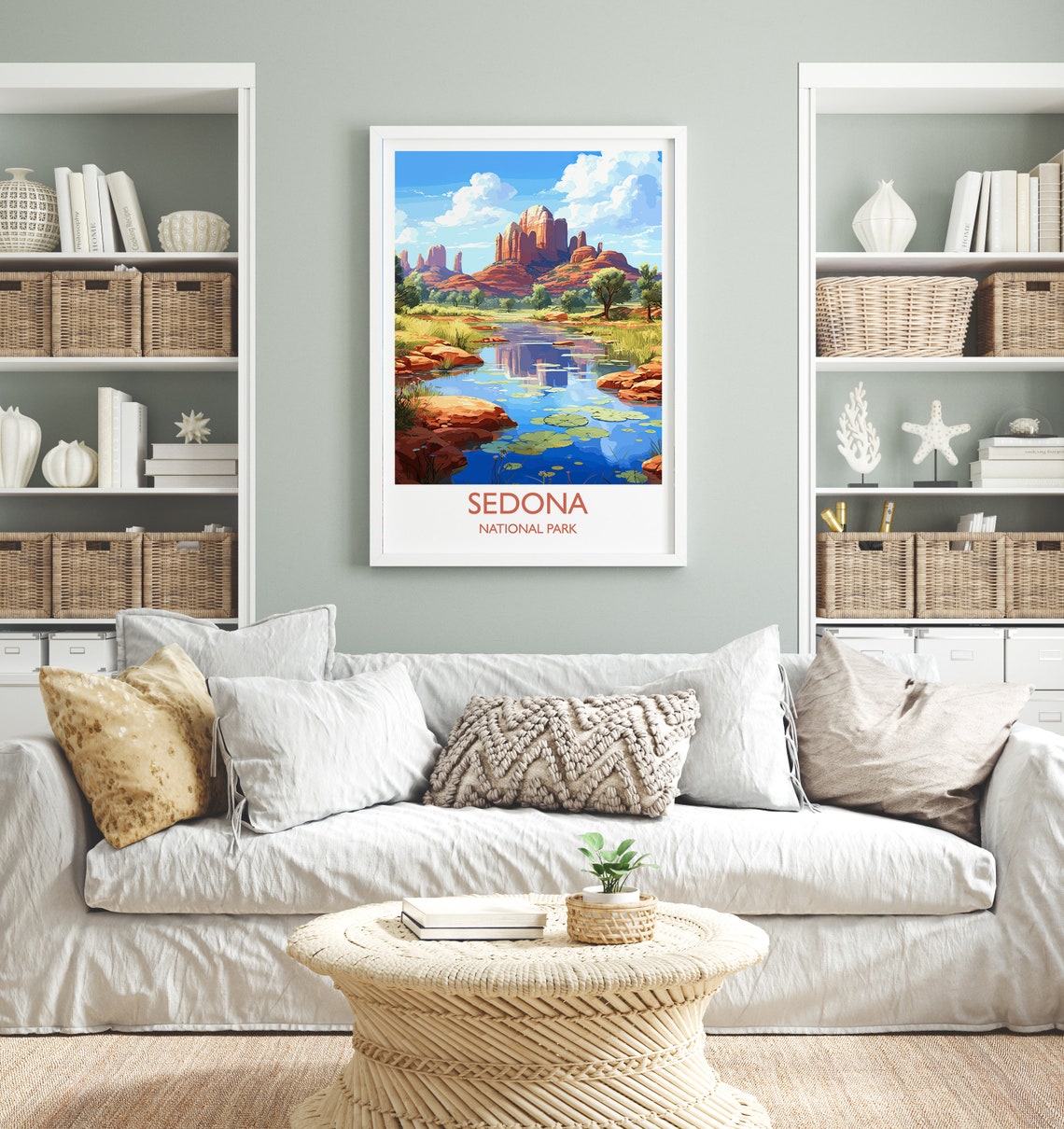 Sedona Poster Travel Print Of Sedona National Park Arizona Usa Sedona Travel Gift - Image 4