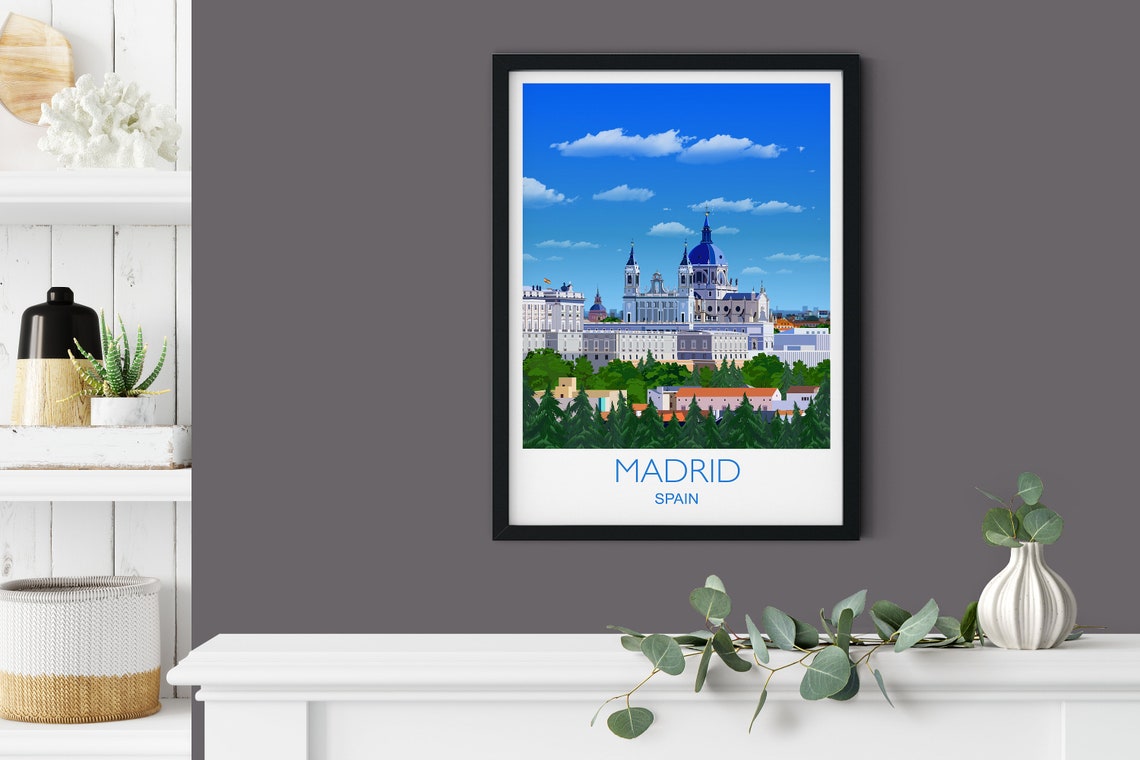 Travel Poster Of Madrid Travel Print Of Madrid Madrid Spain Spain Travel Poster Madrid Cityscape - Image 4